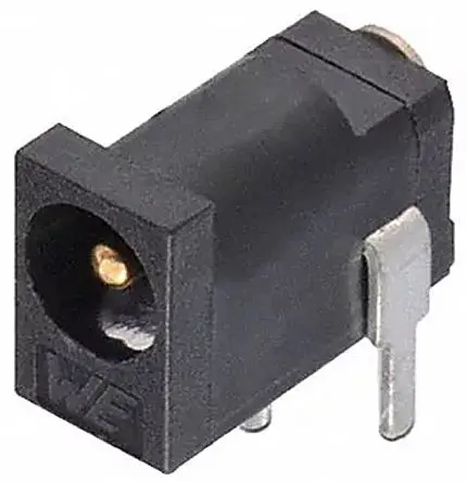 Produktfoto 1 von Wurth Elektronik WR-DC gewinkelt DC Buchse DC-Buchse Gold, Zinn 2A 30.0V, Innen-Ø 1 mm / Außen 4.2 mm Außen-ø x 5 mm,