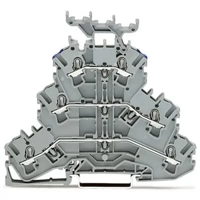 Produktfoto 1 von WAGO TOPJOB S Mehrstufiger Anschlussklemmenblock 3 Grau, 2.5mm², 300V Einsteck-Anschluss IECEx/ATEX/CSA