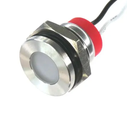 Produktfoto 1 von CML PL14SL Edelstahl-Panel-Leuchte Rot, Grün Panel-LED, Draht 24V 14 mm, IP67