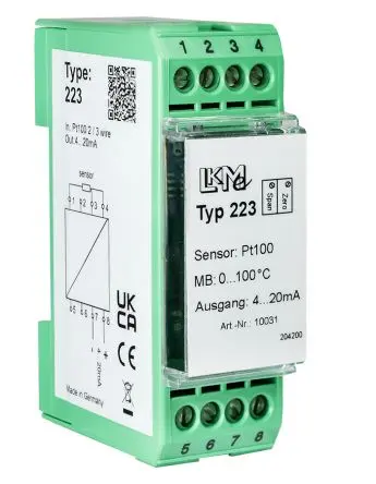 Produktfoto 1 von LKMelectronic Temperaturgeber, 0 °C → 100 °C für Pt100 Ausgang 4 bis 20 mA