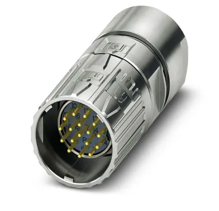 Produktfoto 1 von Phoenix Contact M23-17P1N8A80DUS 27 mm M23 Rundsteckverbinder Stecker 17-polig Stecker 8A Kabel IP66, IP68, IP69K