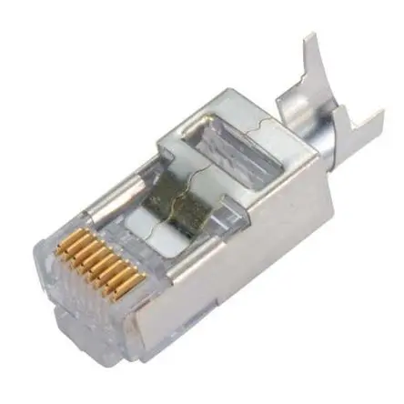 Produktfoto 1 von L-Com TSP Buchse RJ-Steckverbinder, 1-Port 1-polig Messing vernickelt Gerade