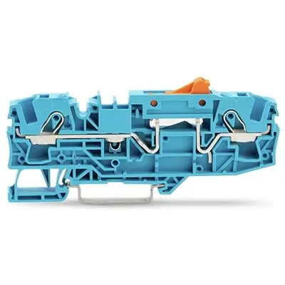 Produktfoto 1 von WAGO TOPJOB S Trenn- und Messtrennreihenklemme 1 Blau, 6mm², 800V Einsteck-Anschluss CSA