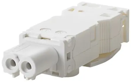 Produktfoto 1 von Siemens Sivacon LED-Steckverbinder, Kabel Buchse, Anschluss, Kontakte: 2 IP20, Weiß