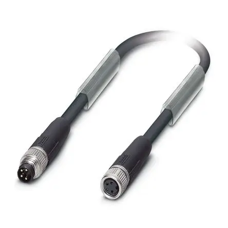 Produktfoto 1 von Phoenix Contact SAC-4P-M, 4-polig Buskabel, M8, Gerade Stecker 4 / M8, Gerade Buchse, Länge 2 m