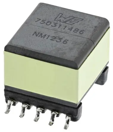 Produktfoto 1 von Wurth Elektronik Impulstransformator 100 μH 0.22Ω 31Ω 1:10 Oberfläche 4.5μH