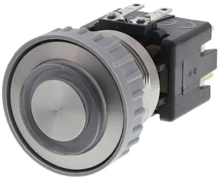 Produktfoto 1 von Schurter MSM LA 22 Druckschalter Grün Beleuchtet Rastend Panel Ø 22 mm, 2-poliger Umschalter / 12A 125 V dc 250 V ac,