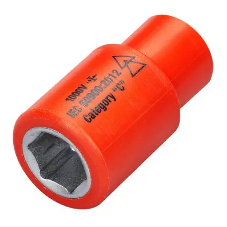 Produktfoto 1 von ITL Insulated Tools Ltd 1/4 in 6-Kant Buchse SW 13 mm Vierkant VDE 1000V zugelassen x 41mm