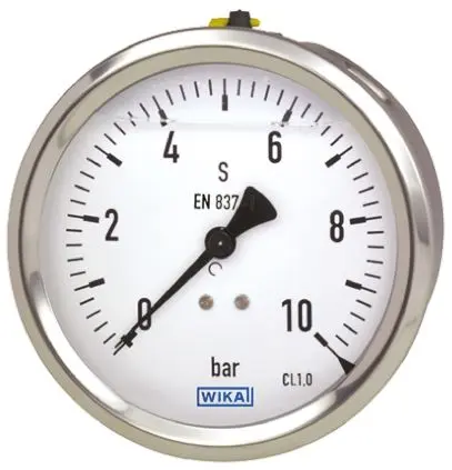 Produktfoto 1 von WIKA Stecker 213.53 Manometer 0 bar → 16 bar Edelstahl Gehäuse G 1/4