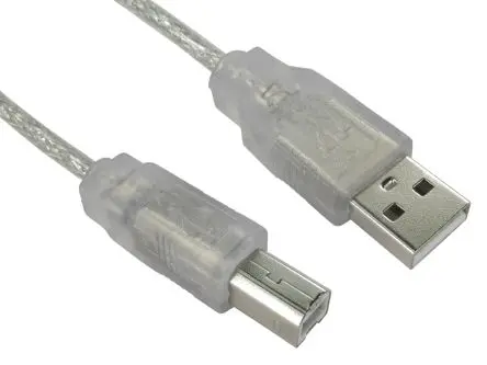 Produktfoto 1 von RS PRO Stecker RS PRO IC-Buchse USB-Kabel, USB Typ A Stecker / USB B, 3 m USB 2.0 Klar