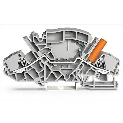 Produktfoto 1 von WAGO TOPJOB S Anschlussklemmenblock DIN-Schiene 1 Grau, 6mm², 300V Einsteck-Anschluss CSA