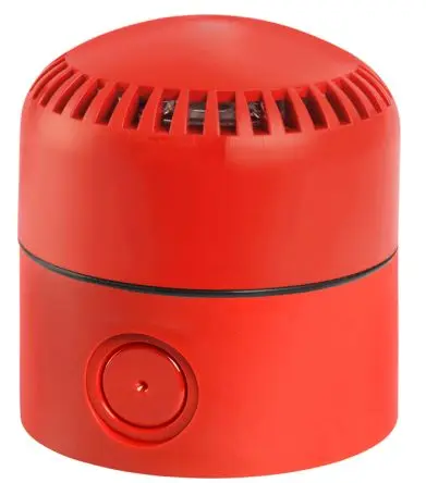 Produktfoto 1 von RS PRO Elektronischer Signalgeber Schraubanschlussklemme IP65 24V ac/dc 64-Ton 105 dB @ 1m, Rot, Ø 92 mm