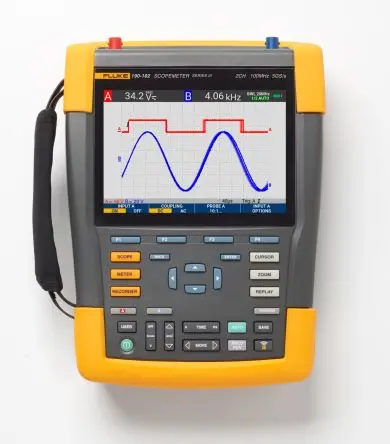 Fluke ScopeMeter III Speicher tragbar Oszilloskop 100 MHz 2-Kanal, ISO-kalibriert