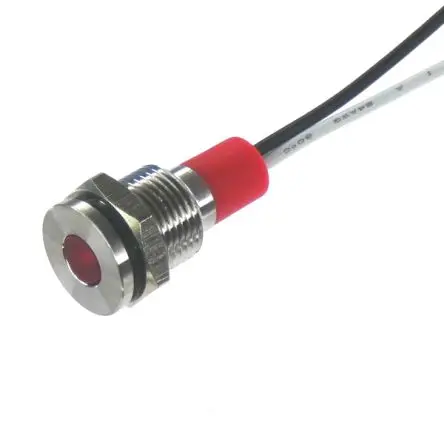 Produktfoto 1 von CML PL10SL Edelstahl-Panel-Leuchte Rot Panel-LED, Draht 240V 10 mm, IP67