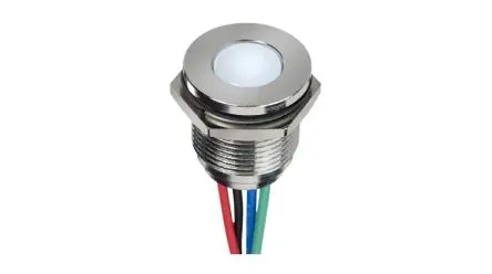 APEM Q16 LED Anzeige Einbaumontage Rot, Blau, Grün Tafelmontage-Anzeige, Draht 12V dc 16 mm, IP67