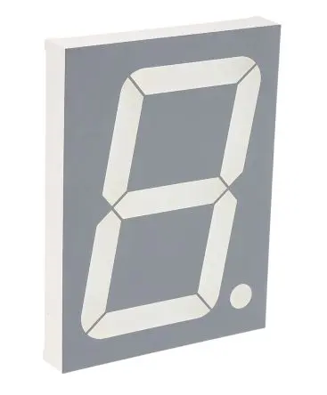 Produktfoto 1 von Kingbright LED-Anzeige 7 Segmente 1 Zeichen Anode, Rot 630nm 250mcd Zeichenbreite 59.5 mm Rechts Zeichenhöhe 101 mm
