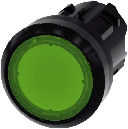 Produktfoto 1 von Siemens SIRIUS ACT Druckschalter Ø 22 mm, Grün Rastend Rund Rund Kunststoff, IP66