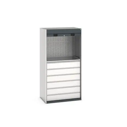 Produktfoto 1 von Bott Schrank Typ Schrank mit Ablage Freistehend 1 Tür/en 1 Regal/e 6 Schublade/n 2000 mm 1050mm 650 mm Stahlblech
