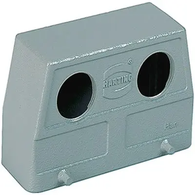 Produktfoto 1 von HARTING Han B Haube Doppelter Hebel 2, Kabel 24B Haube, IP65, IP66, IP67