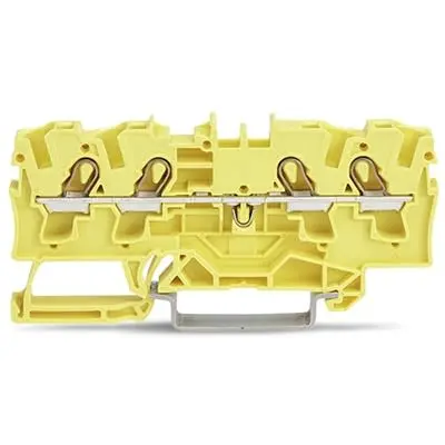 Produktfoto 1 von WAGO TOPJOB S Anschlussklemmenblock DIN-Schiene 1 Gelb, 4mm², 250V Einsteck-Anschluss IECEx/ATEX/CSA