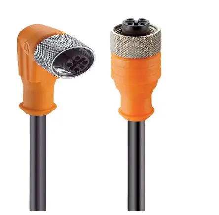Produktfoto 1 von WIKA EZE53, 4-polig Sensor-Betätigungselementkabel, M12, Rechtwinklig Buchse 4 / M12, Gerade Buchse, Länge 10 m