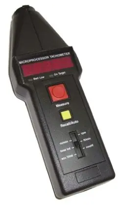 Compact, ±0.05 % LED Drehzahlmesser → 99999U/min, 3 U/min, DKD/DAkkS-kalibriert