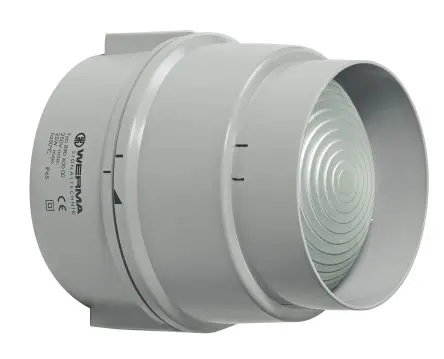 Produktfoto 1 von Werma 890 LED Dauerbetrieb Signalleuchte 24V Gelb Basis, Wand, Ø 150 mm x 168 mm IP65