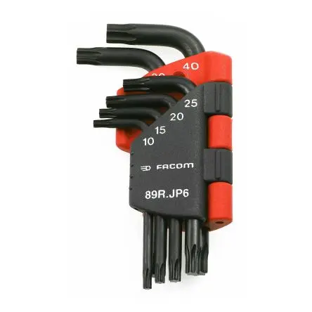 Produktfoto 1 von Facom TORX®-Schlüsselsatz L Lang Phosphatstahl 6, T20, T25, T10, T40, T30, T15