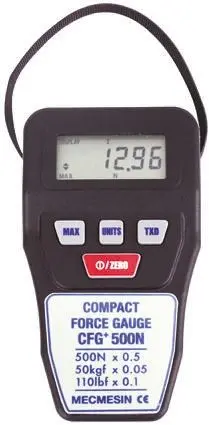 Produktfoto 1 von Mecmesin Kraft-Messgerät bis 860 / ±0.5 %, Auflösung 0.5 N 500 Hz RS232, ISO-kalibriert