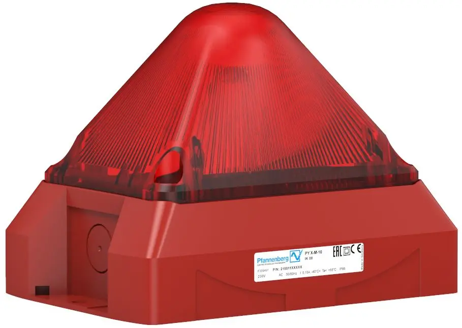 Produktfoto 1 von Pfannenberg PY X-M-10 Xenon Blinkend Signalleuchte Rot, 24 V DC