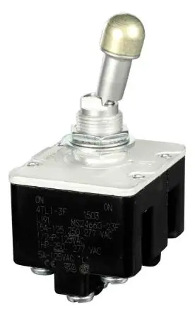 Produktfoto 1 von Honeywell Buchse Kippschalter 4-poliger Schließer, Ein-Ein, 28 V dc, 125 V ac, 20A, Schraube