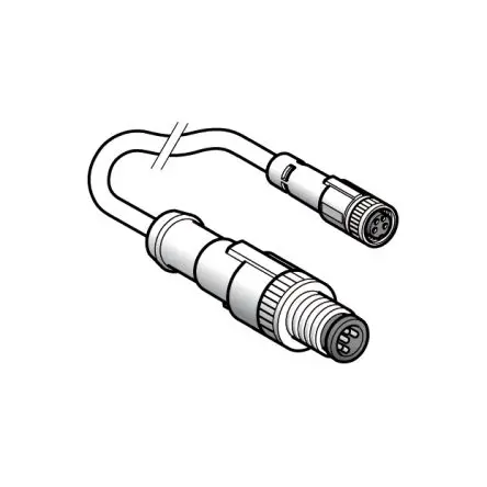 Produktfoto 1 von Telemecanique XZ, 3-polig Sensor-Betätigungselementkabel, Gerade Stecker 3 / Gerade Buchse, Länge 2 m