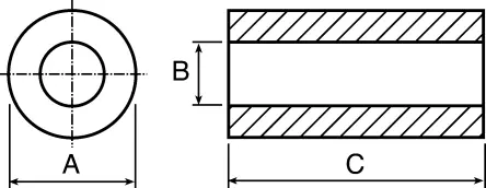 Produktfoto 1 von Fair-Rite Material 43 Ferritkern, Plättchen 12.7 mm 1.3 mm, Entstörkomponenten 3.5 mm Außen-ø