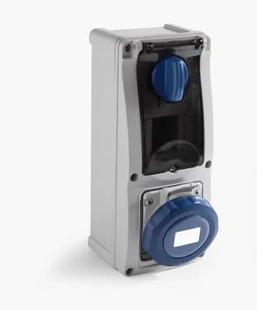 Produktfoto 1 von RS PRO RS PRO Leistungssteckverbinder Blau, 230V 3P (2P+T) / 16A, Oberfläche IP67