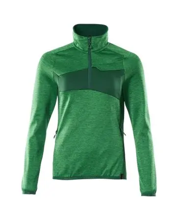 Produktfoto 1 von Mascot Workwear 18053-316 Unisex Jumper, 94 % Polyester, 6 % Elastan Grün Halb-Reißverschluss, Größe 2XL