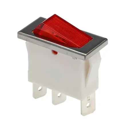 Produktfoto 1 von Arcolectric Panel Wippschalter SPST Ein-Neutral-Ein Ein-Aus, 16A Beleuchtet, IP40