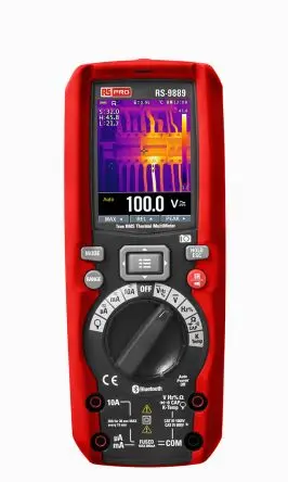 Produktfoto 1 von RS PRO RS-9889 Tragbar Digital Multimeter Echteffektivwert, CAT III, CAT IV 1 kV ac / 10 A ac 10 A dc, 60 mΩ,