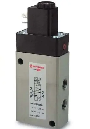 Produktfoto 1 von Norgren 3/2-Wege, 5/2-Wege 26230 Pneumatisches Magnetventil G, Magnet/Luft-betätigt 230 V ac, 24V dc