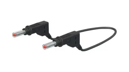 Produktfoto 1 von Staubli Messleitung 32A Stecker / Stecker, Schwarz Polyvinylchlorid-isoliert 25 cm, 600V