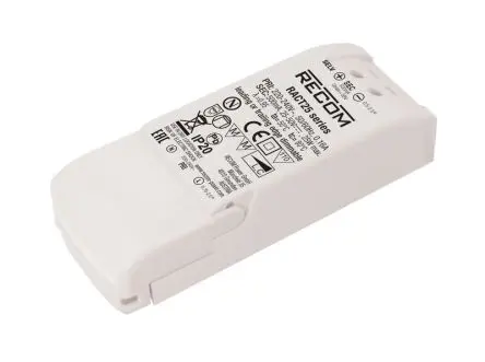 Produktfoto 1 von Recom LED-Treiber, 25 W 198V ac, 264 V ac LED-Treiber 500mA, Ausgang 25V, 50 V