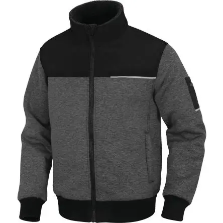Produktfoto 1 von Delta Plus SHERMAN2 Unisex Fleece-Jacke, 100 % Polyester Schwarz, Grau Reißverschluss, Größe 3XL