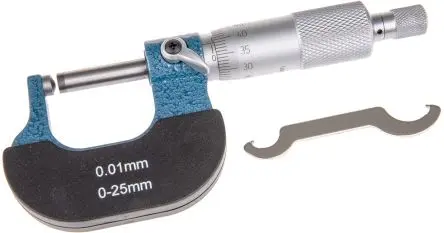 Produktfoto 1 von RS PRO Spezial Mikrometer Metrisch, 0 mm bis 25 mm / ±0.01 mm, ISO-kalibriert