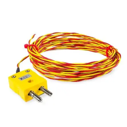 Produktfoto 1 von RS PRO ANSI Glasfaser Thermoelement mit offener Messstelle Typ K, Ø 1 mm x 3 m 0 °C → 700 °C