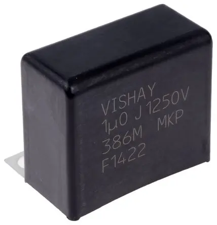 Produktfoto 1 von Vishay MKP386M Folienkondensator 1.25 kV dc 1 μF ±5 %, Schraubanschlussklemme Raster 28 mm