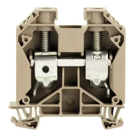 Produktfoto 1 von Weidmüller WDU Anschlussklemmenblock für Durchkontaktierung 1 Dunkelbeige, 35mm² Schraubbefestigung ATEX, IECEx