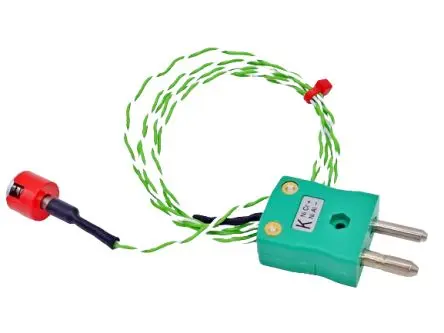 Produktfoto 1 von RS PRO Polytetrafluorethylen Knopfmagnet-Thermoelement Typ K, Ø 12.5 mm x 1 m -50 °C → 250 °C