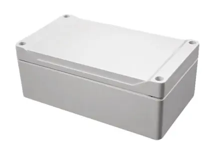 Hammond 1555; Gehäuse; Polycarbonat; Grau Geflanscht IP68 Breite 119.4 mm Höhe 62 mm Länge 180.3 mm