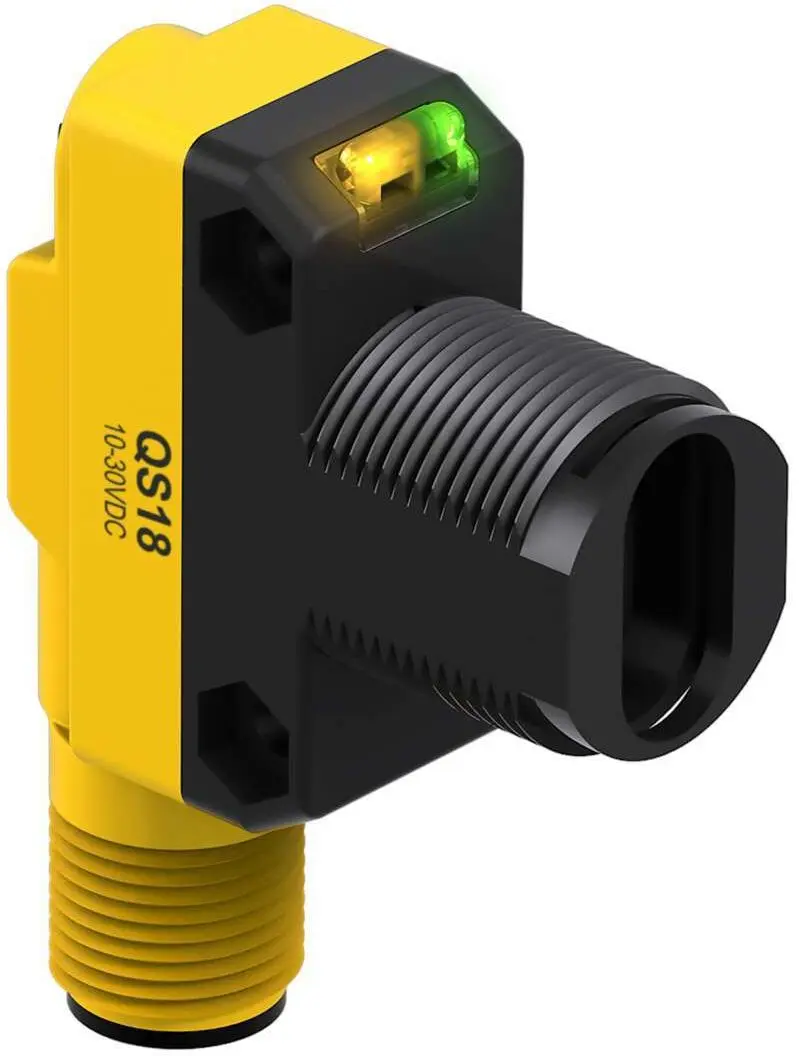Produktfoto 1 von Banner Rechteckig Optischer Sensor, diffus, Bereich 150 mm, PNP Ausgang, Integral QD, Hell-/dunkelschaltend
