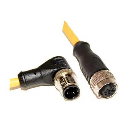 Produktfoto 1 von Mueller Electric C4BC05, 4-polig Sensor-Betätigungselementkabel, M12, Rechtwinklig Stecker 4 / M12, Gerade Buchse, Länge