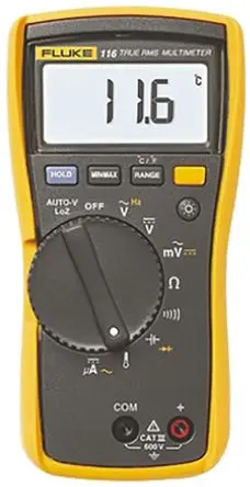 Produktfoto 1 von Fluke 116 Digital Digital Multimeter Echteffektivwert, CAT III 600 V ac / 600 μA ac 600 μA dc, 40 mΩ
